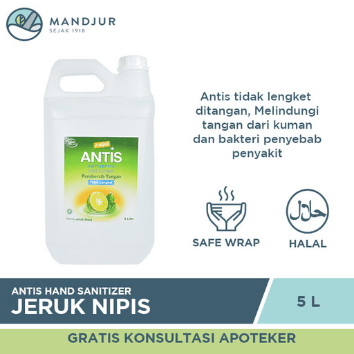 Antis Hand Sanitizer Refill 5 Liter - Apotek Mandjur