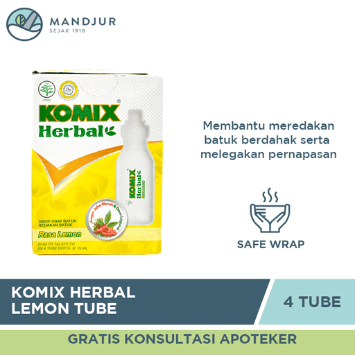 Komix Herbal Lemon Tube - Apotek Mandjur