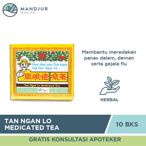 Tan Ngan Lo Medicated Tea (Ubat Akar Akar Teh Sejuk Cap Tan Ngan Lo) - Apotek Mandjur
