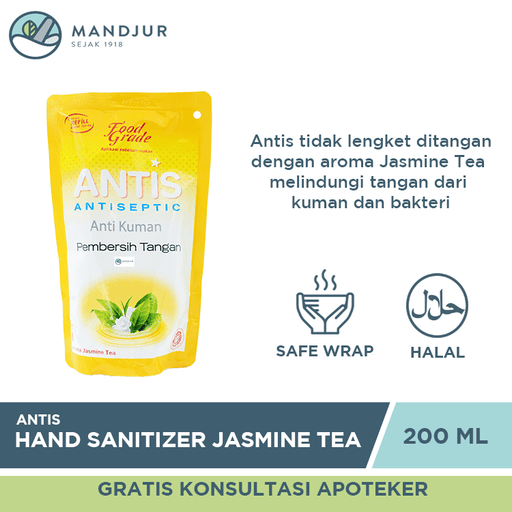 Antis Pouch Refill Jasmine Tea 200 ML - Apotek Mandjur