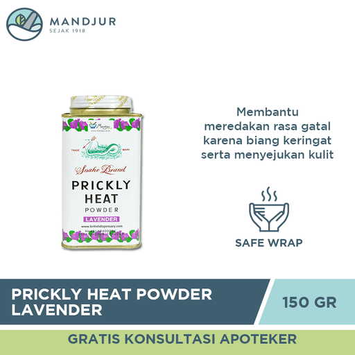 Prickly Heat Powder Lavender - Apotek Mandjur