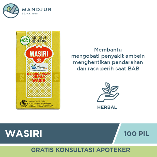 Wasiri (Isi 100 Pil) - Apotek Mandjur