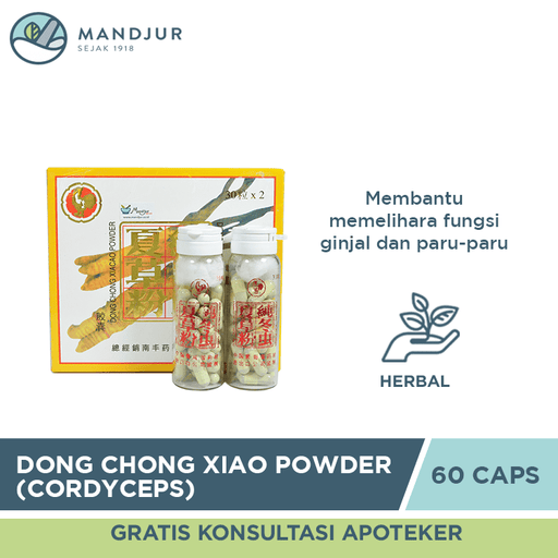 Dong Chong Xiacao Powder Capsule (Cordyceps) - Apotek Mandjur