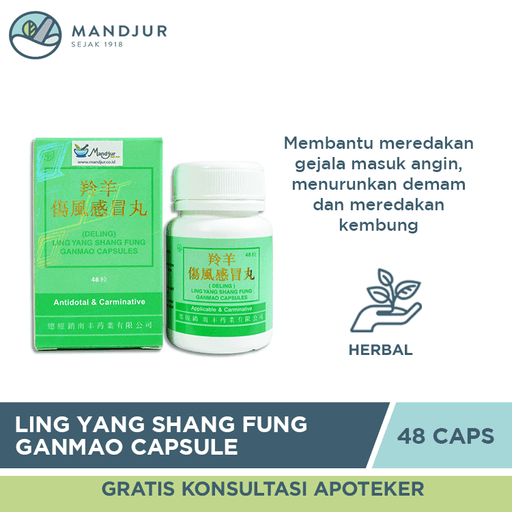 Ling Yang Shang Fung Ganmao Capsules (DELING CAPSULE) - 48 Capsule - Apotek Mandjur