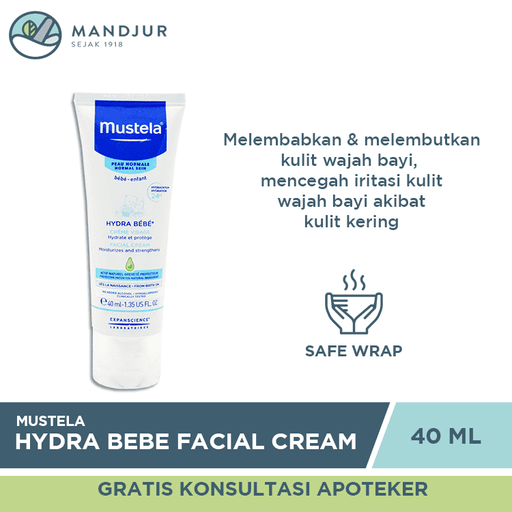 Mustela Hydra Bebe Facial Cream 40 mL - Apotek Mandjur