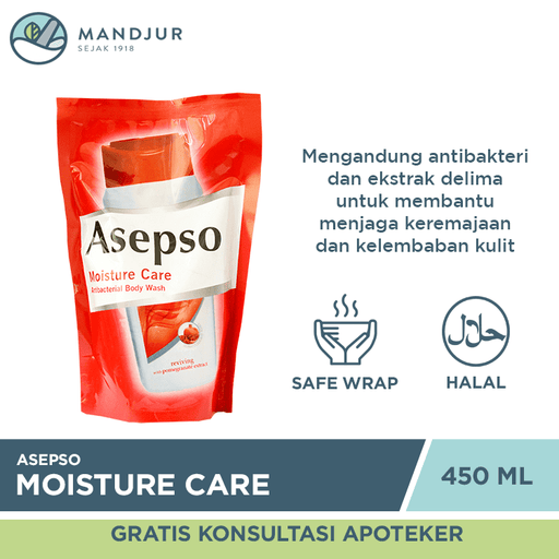 Asepso Body Wash Refill Moisture Care 450 ML - Apotek Mandjur