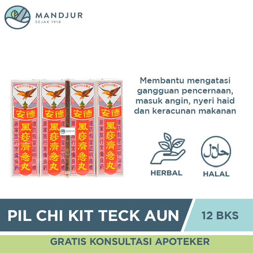 Pil Chi Kit Teck Aun (Bungkus Besar Isi 12 Bungkus Kecil) - Apotek Mandjur