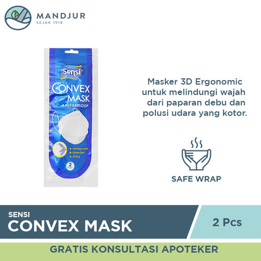 Sensi Convex Mask Earloop Isi 2 Pcs - Apotek Mandjur