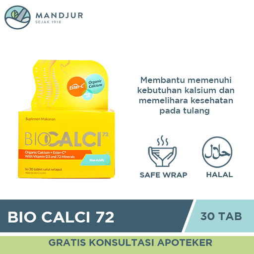 Bio Calci-72 Isi 30 Tablet - Apotek Mandjur