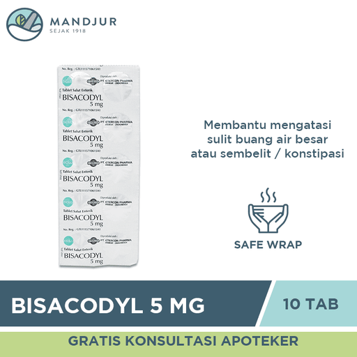Bisacodyl 5 Mg 10 Tablet - Apotek Mandjur