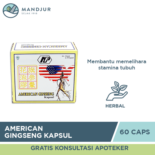 Pure American Ginseng (Capsules) - Apotek Mandjur