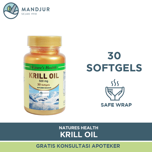 Natures Health Krill Oil Isi 30 Softgels - Apotek Mandjur