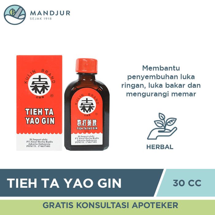 Tieh Ta Yao Gin (Kulin Brand) — Apotek Mandjur