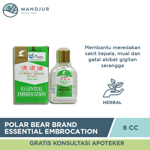 Polar Bear Brand Essential Embrocation (Minyak Angin) 8cc - Apotek Mandjur