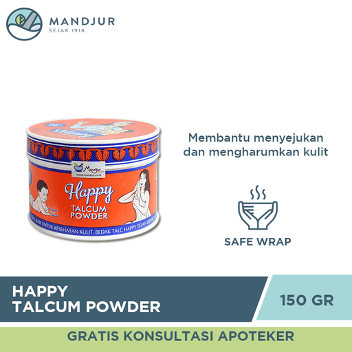Bedak Happy Talcum Powder - Apotek Mandjur