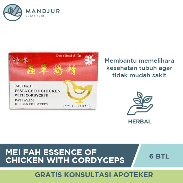Chong Cao Ji Jing (Mei Fah) Essence Of Chicken With Cordyceps - Apotek Mandjur