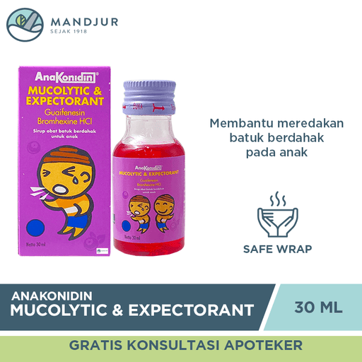Anakonidin Mucolytic & Expectorant 30 mL - Obat Batuk Berdahak Anak - Apotek Mandjur