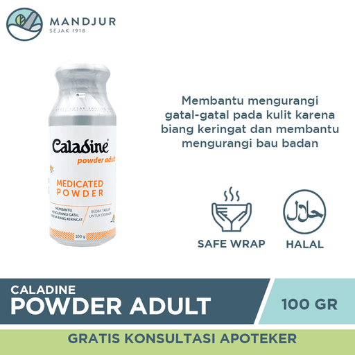 Caladine Powder Adult 100 Gr - Apotek Mandjur