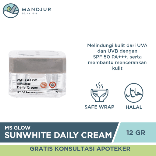 Ms Glow Sun White Daily Cream 12 Gr - Apotek Mandjur