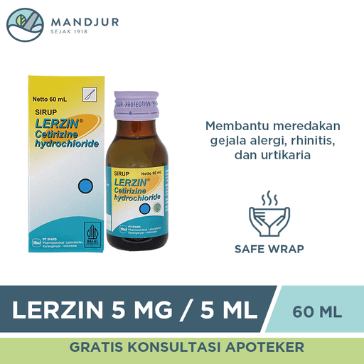 Lerzin 5 mg/ 5 ml Sirup 60 ml - Apotek Mandjur