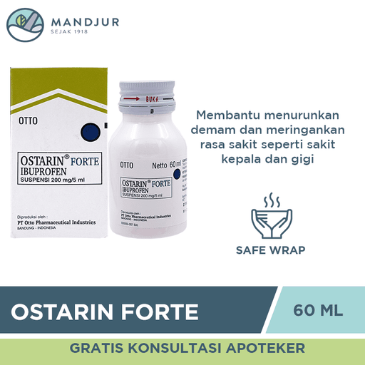 Ostarin Forte 200 mg/5 ml Sirup 60 ml - Apotek Mandjur