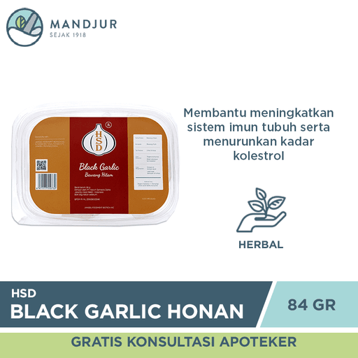 HSD Black Garlic Honan 84 Gr - Apotek Mandjur