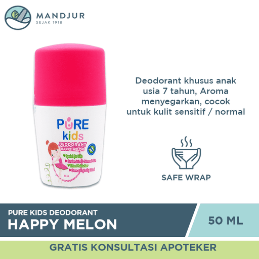 Pure Kids Deodorant Happy Melon 50 mL - Apotek Mandjur