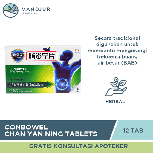 Conbowel (Chang Yan Ning Tablets) 12 Tablet - Apotek Mandjur