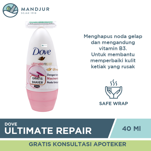 Dove Deodorant Roll On Ultimate Repair 40 ML - Apotek Mandjur