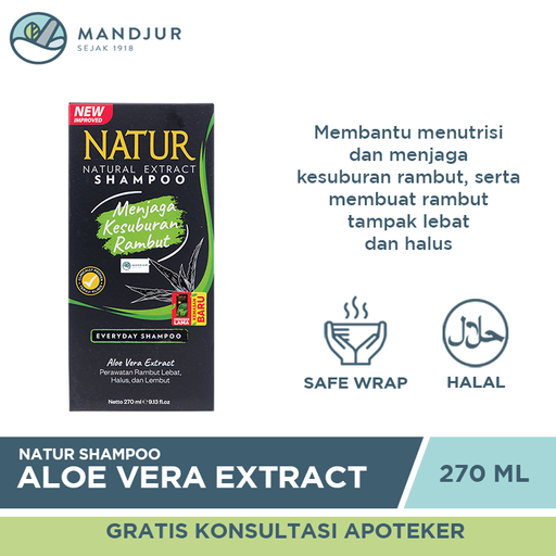 Natur Shampoo Aloe Vera Extract 270 ML - Apotek Mandjur