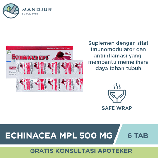 Echinacea Mpl 500 mg 6 Kaplet - Apotek Mandjur