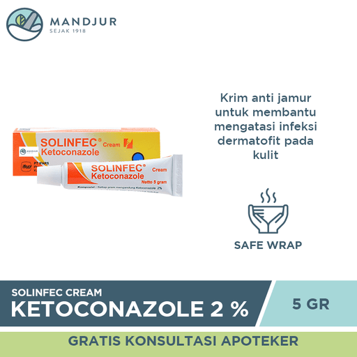 Solinfec Cream 5 g - Krim Gatal Kulit Infeksi Jamur - Apotek Mandjur