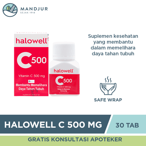Halowell C 500 mg 30 Tablet - Apotek Mandjur