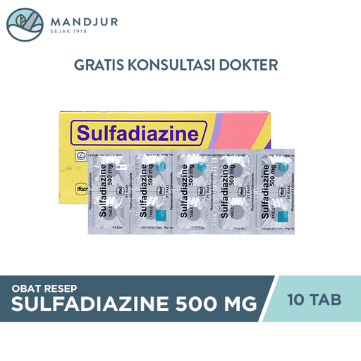 Sulfadiazine 500 mg 10 Tablet - Apotek Mandjur