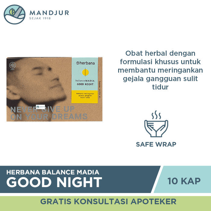 Herbana Balance Madia Good Night 10 Kaplet — Apotek Mandjur