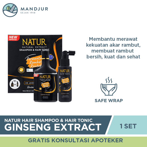 Natur Shampoo & Hair Tonic 2 In 1 Ginseng Extract - Apotek Mandjur