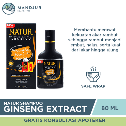 Natur Shampoo Ginseng Extract 80 ML - Apotek Mandjur