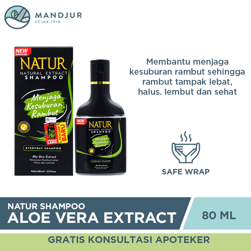 Natur Shampoo Aloe Vera Extract 80 ML - Apotek Mandjur