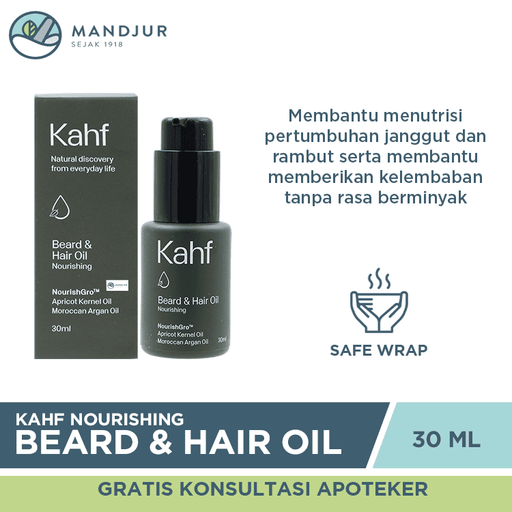 Kahf Nourishing Beard & Hair Oil 30 mL - Apotek Mandjur