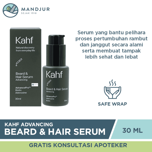 Kahf Advancing Beard & Hair Serum 30 mL - Apotek Mandjur