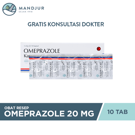 Omeprazole Novell 20 Mg 10 Tablet - Apotek Mandjur