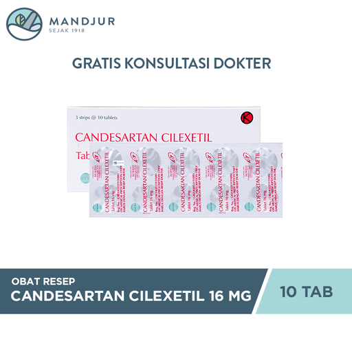 Candesartan Cilexetil Novell 16 mg 10 Tablet - Apotek Mandjur