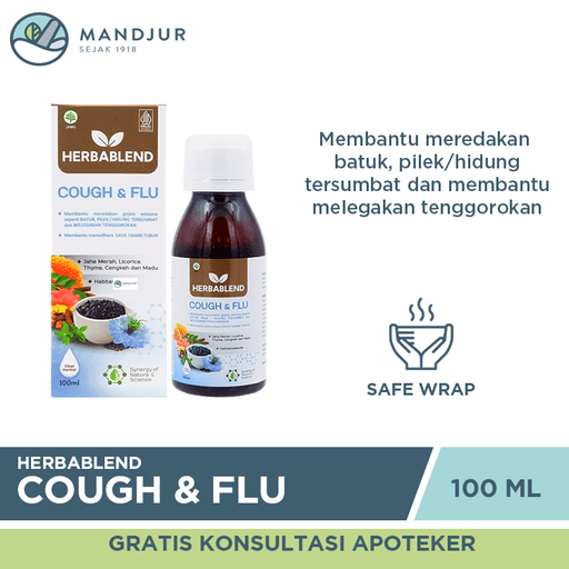 Herbablend Cough & Flu 100 mL - Apotek Mandjur