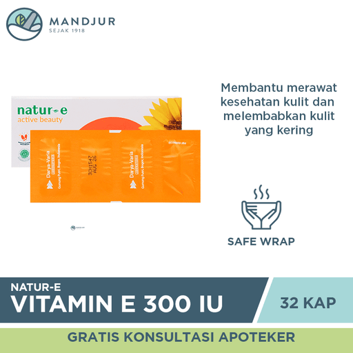 Natur E Natural Vitamin E 300 IU Isi 32 Kapsul - Apotek Mandjur