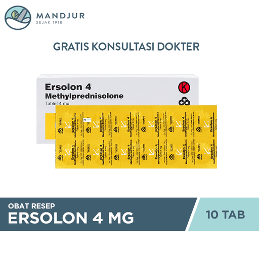 Ersolon 4 mg 10 Tablet - Apotek Mandjur