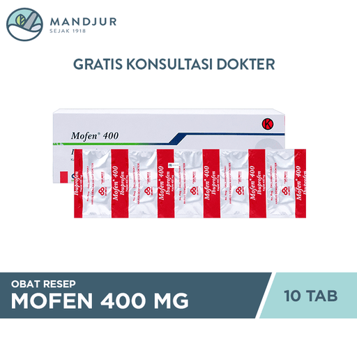 Mofen 400 mg 10 Tablet - Apotek Mandjur