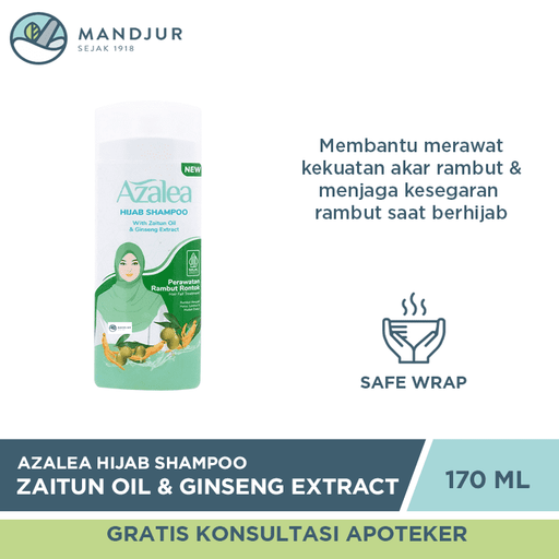Azalea Hijab Shampoo With Zaitun Oil And Ginseng Extract 170 ML - Apotek Mandjur