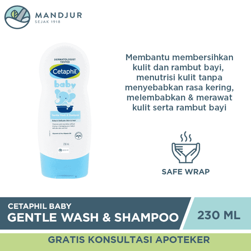 Cetaphil Baby Gentle Wash & Shampoo 230 mL - Apotek Mandjur