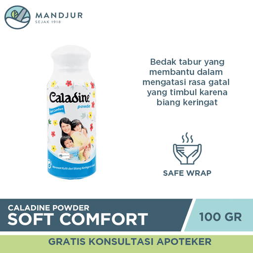 Caladine Powder Soft Comfort 100 Gr - Apotek Mandjur