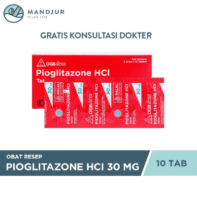 Pioglitazone HCl 30 Mg 10 Tablet